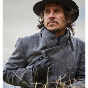 $550 Eighteen Waits Grey Wool Pea Coat / Jacket Large - XL